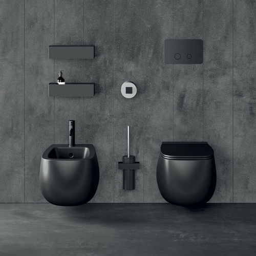WC sospeso - POT - Rexa Design - in ceramica / per uso residenziale / ovale
