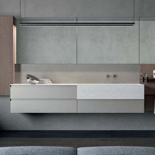 Lavabo da appoggio - Rexa Design - in composito / rotondo / senza foro