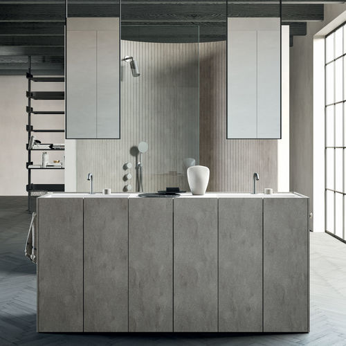 Mobile lavabo doppio - Hi-Line - Rexa Design - a muro / da appoggio / in legno