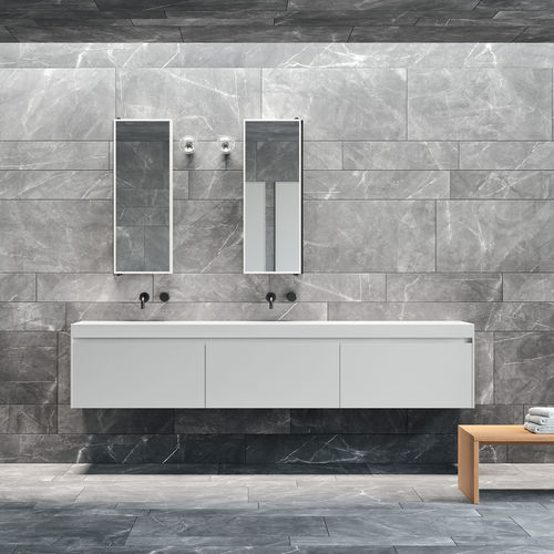Mobile lavabo sospeso - Prime - Rexa Design - in Corian® / contemporaneo / con sportello