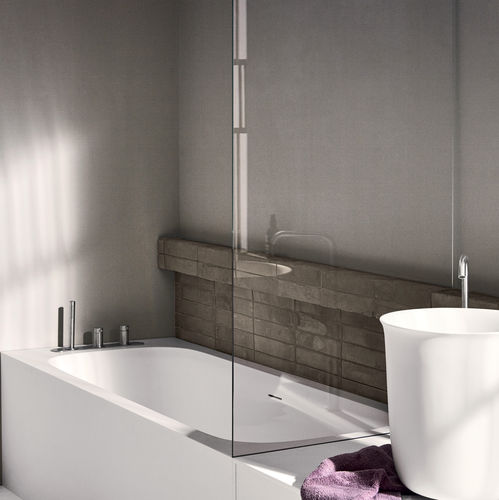 Vasca da bagno da appoggio - Rexa Design - filomuro / per ambiente abitativo / in Korakril™