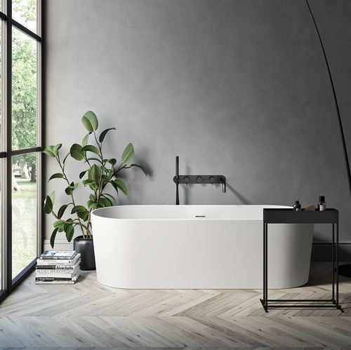 Vasca da bagno ovale - MyPlanet - Rexa Design - ad isola / per ambiente abitativo / in Korakril™