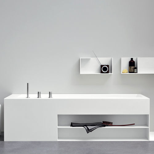 Vasca da bagno da appoggio - Rexa Design - per ambiente abitativo / in Corian® / contemporanea