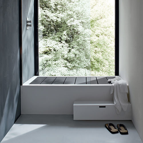 Vasca da bagno da appoggio - Rexa Design - filomuro / per ambiente abitativo / in Corian®