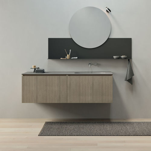 Mobile lavabo sospeso - Interlude - Rexa Design - da appoggio / in legno laccato opaco / in melaminico