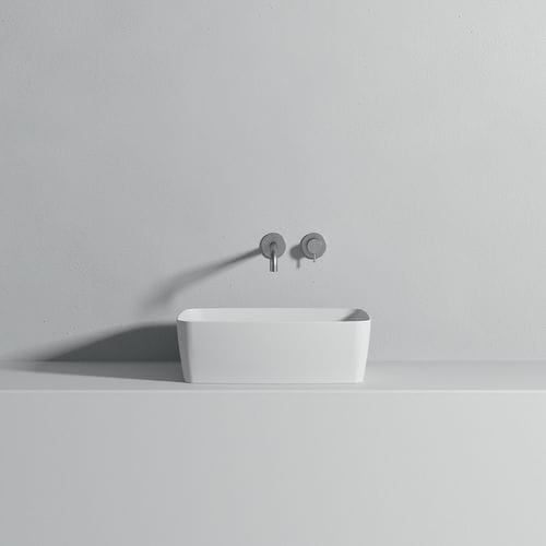 Lavabo da appoggio - Rexa Design - in Corian® / rettangolare / senza foro