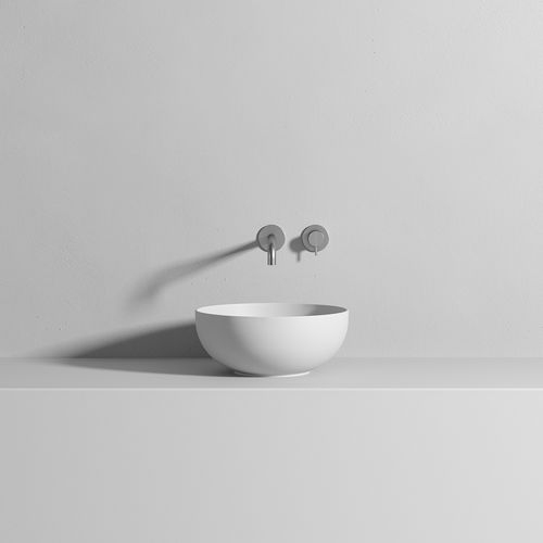 Lavabo da appoggio - Rexa Design - in ceramica / rotondo / senza foro