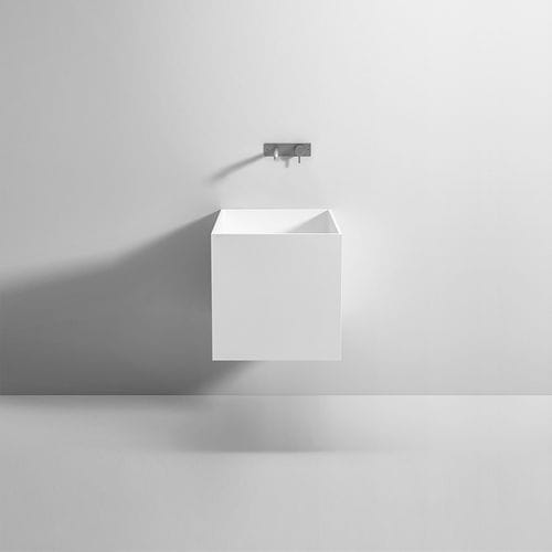 Lavabo sospeso - Rexa Design - in Corian® / su misura / rettangolare