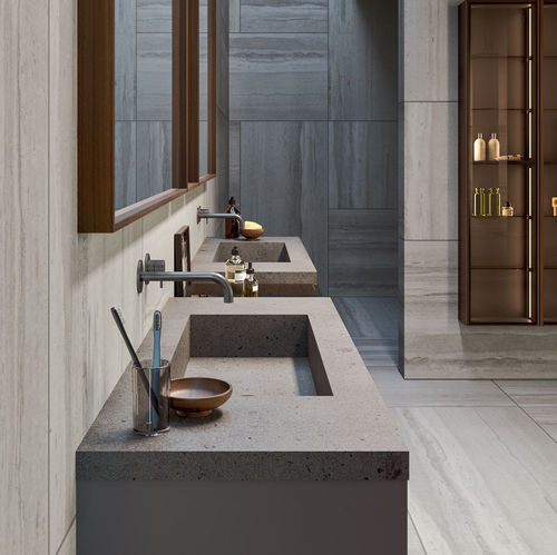 Piano lavabo in gres - MDI top - Rexa Design - su misura