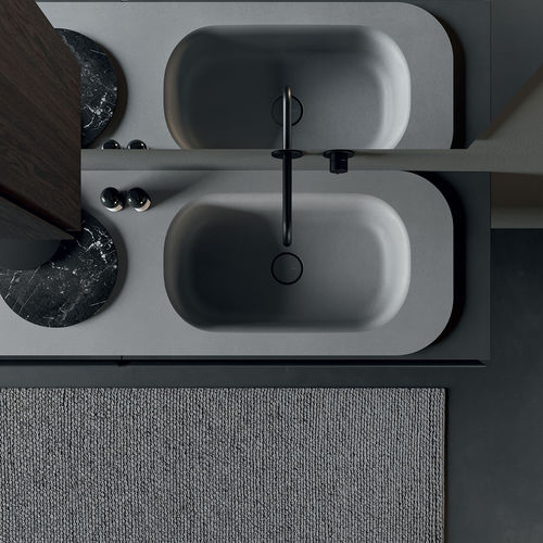 Piano lavabo in Corian® - Esperanto  - Rexa Design - in Solid Surface / in Korakril™ / di Monica Graffeo