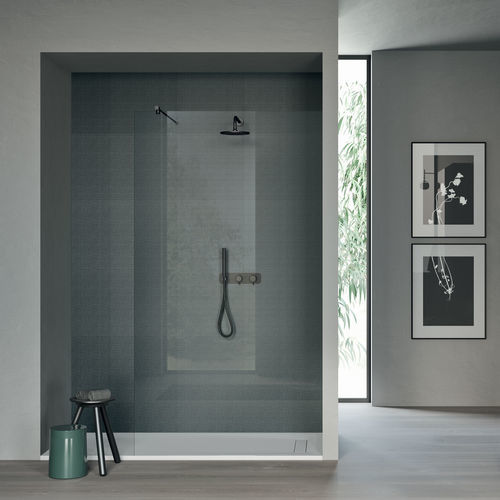 Parete doccia fissa - Rexa Design - rettangolare / d'angolo / in vetro temprato