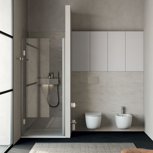 Parete doccia pivotante - Rexa Design - rettangolare / a nicchia / in vetro temprato