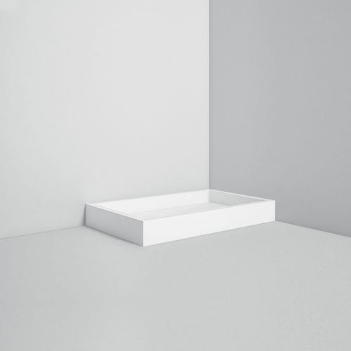 Piatto doccia rettangolare - High - Rexa Design - da appoggio / in Corian® / su misura