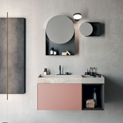 Applique contemporanea - Circle - Rexa Design - da interno / in metallo / in vetro