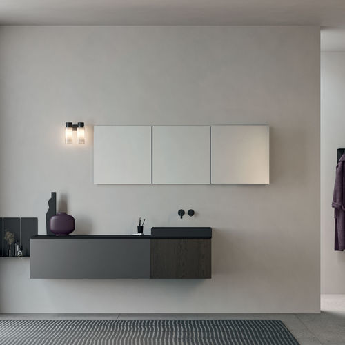 Specchio a muro - Hide - Rexa Design - contemporaneo / quadrato / in legno laccato