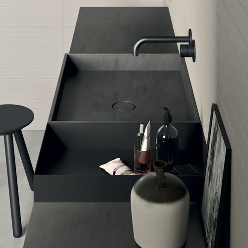 Lavabo da appoggio - EVE - Rexa Design - in Corian® / su misura / rettangolare