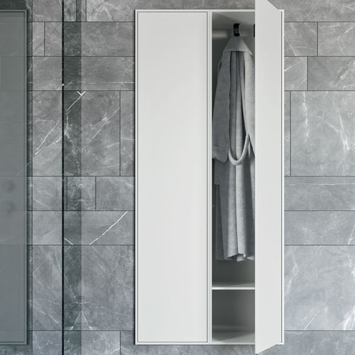 Mobile da bagno contemporaneo - Rexa Design - in Corian® / laccato / da parete