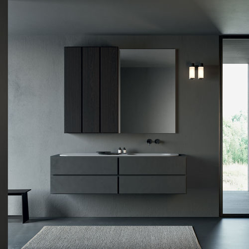 Mobile da bagno contemporaneo - Rexa Design - per uso residenziale / in legno / da parete