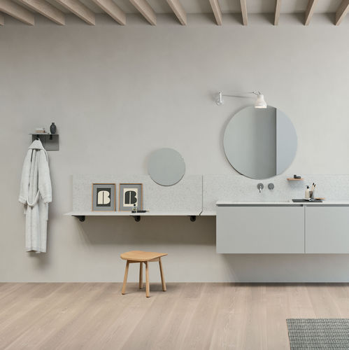 Mobile lavabo a muro - Interlude - Rexa Design - in melaminico / contemporaneo / senza ante