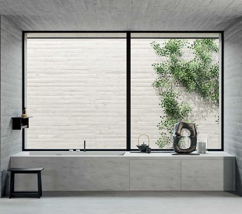 Vasca da bagno da appoggio - Rexa Design - filomuro / per ambiente abitativo / in Corian®