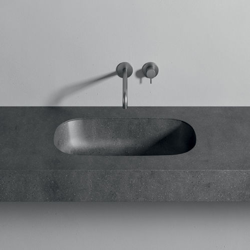 Lavabo da incasso - MOODE - Rexa Design - in Corian® / con piano integrato / ovale