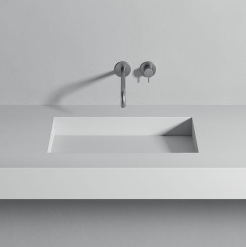 Lavabo da incasso - SCIVOLO  - Rexa Design - in Corian® / con piano integrato / rotondo