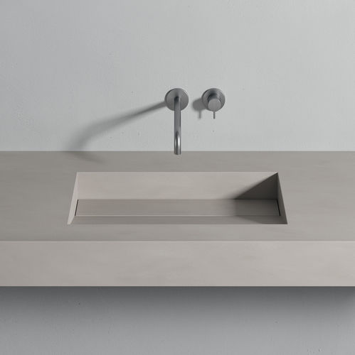 Lavabo da incasso - TAPE - Rexa Design - in Corian® / con piano integrato / su misura