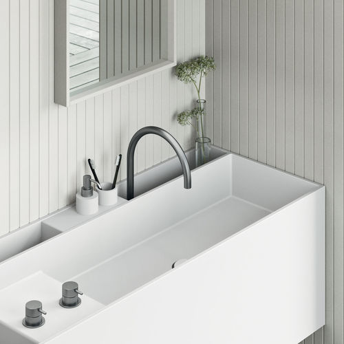 Piastrella in Corian® - Gessati - Rexa Design - con scanalature / da interno / da bagno