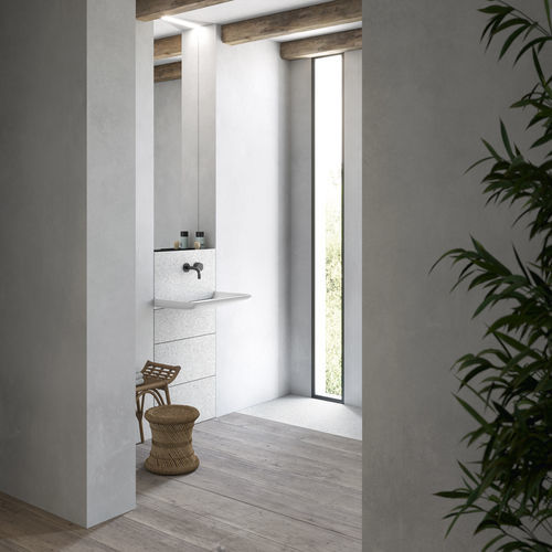 Mobile lavabo a muro - VISION ICON - Rexa Design - in Corian® / in Korakril™ / contemporaneo