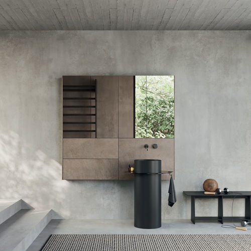 Mobile da bagno tutto in uno - VISION ICON - Rexa Design - contemporaneo / per uso residenziale / in Corian®