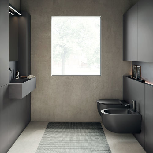 Bagno contemporaneo - VISION EVOKE - Rexa Design - in ceramica / in Corian® / contract