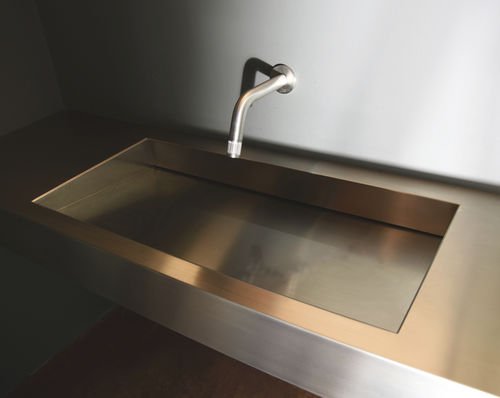 Lavabo sospeso - FOSS - Componendo - in acciaio inossidabile / su misura / personalizzabile
