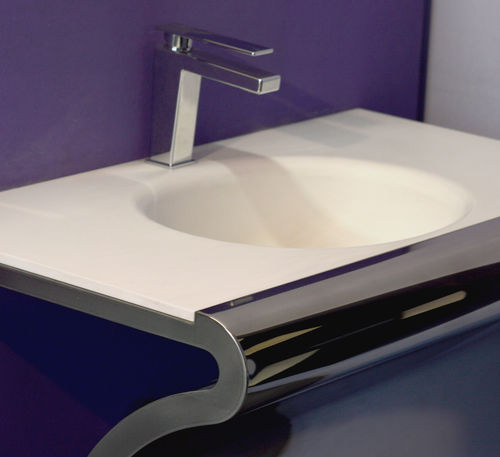 Lavabo autoportante - VENTI CORIAN - Componendo - in acciaio inossidabile / in Solid Surface / su misura