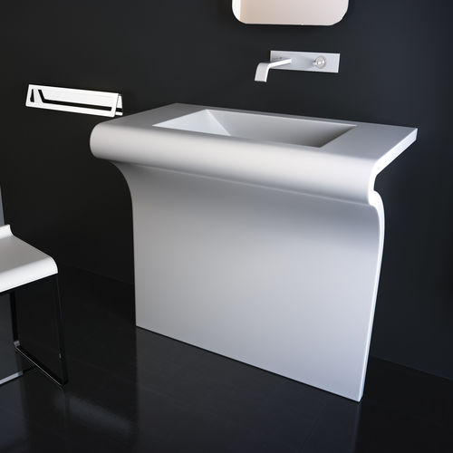Lavabo autoportante - VENTI - Componendo - in acciaio / in metallo smaltato / su misura