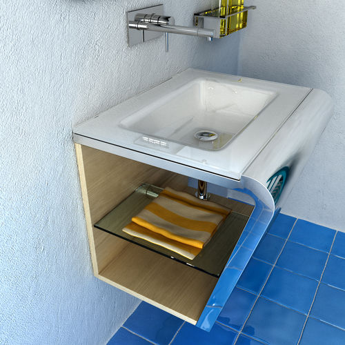 Piano lavabo in vetro - SETTEMENO TOP GLASS - Componendo - in acciaio inossidabile / ad uso professionale