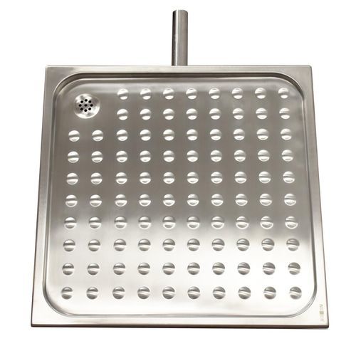 Piatto doccia quadrato - 13052.70.P.S - NOFER - da appoggio / in acciaio inox / antiscivolo