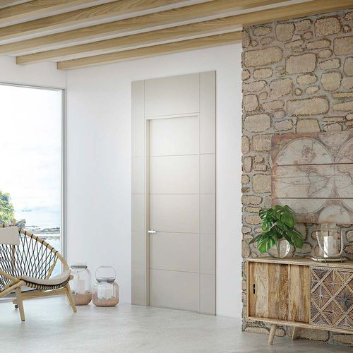 Porta da interno - 9005 - Puertas Sanrafael - in legno / battente / contemporanea