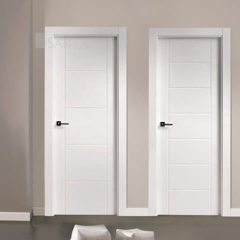 Porta da interno - 9105 - 9007 - Puertas Sanrafael - in legno / battente / senza vetri