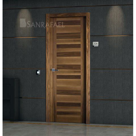 Porta da interno - L60 - Puertas Sanrafael - in legno massiccio / battente / senza vetri