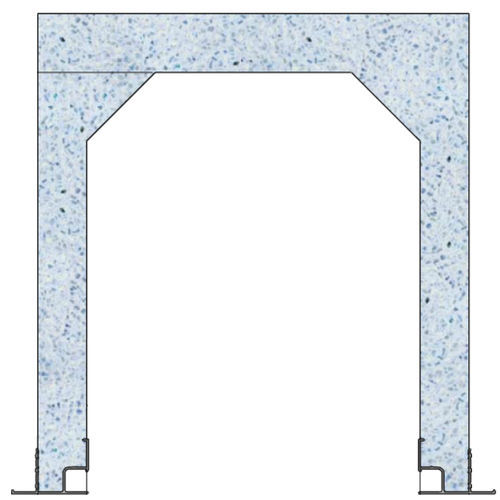 Cassonetto con architrave integrato in polistirene - 22 H 25 - FIXOLITE - a forma di U