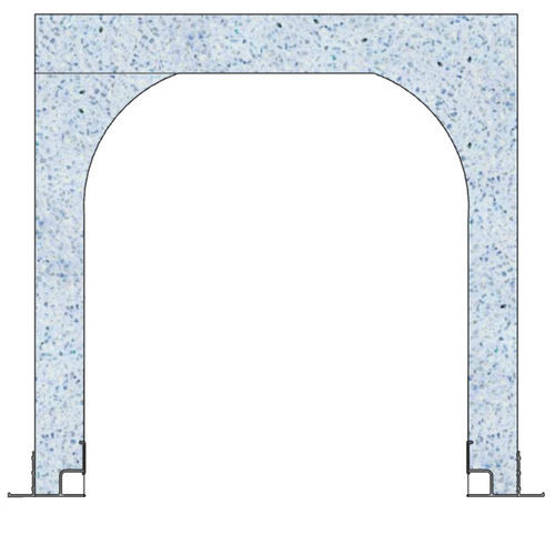 Cassonetto con architrave integrato in polistirene - 25 H 25 - FIXOLITE - a forma di U