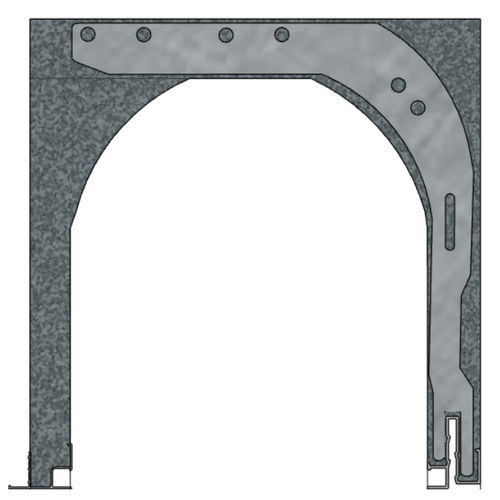 Cassonetto con architrave integrato in alluminio - R 28 S 29 - FIXOLITE - in acciaio galvanizzato / in polistirene / a forma di U