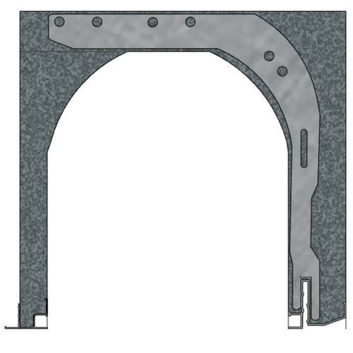 Cassonetto con architrave integrato in alluminio - R 30 S 29 - FIXOLITE - in acciaio galvanizzato / in polistirene / a forma di U