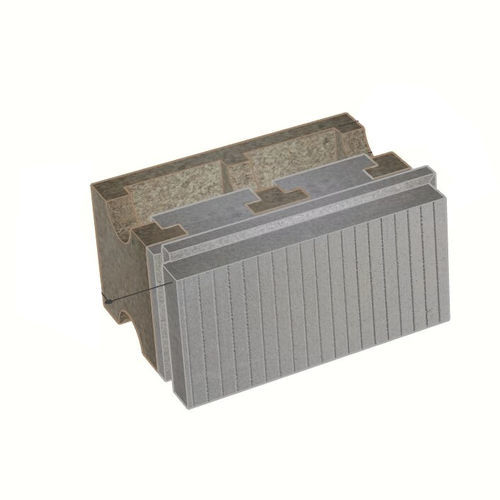 Blocco cassero in polistirene - B-HI38/12+22	 - FIXOLITE - per muro / da pavimento / isolante