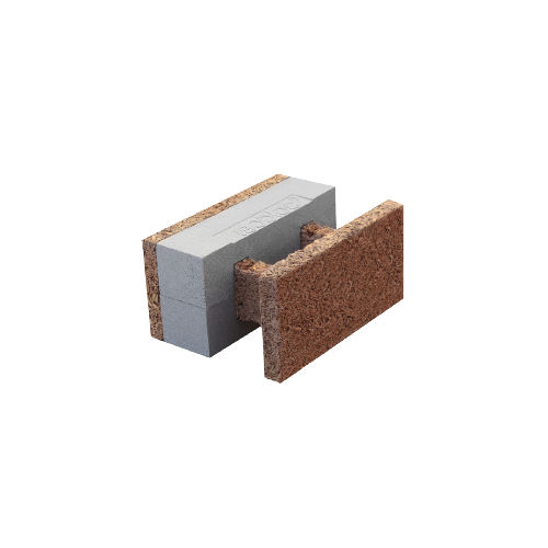 Blocco cassero in polistirene - HS 38/16+13	 - FIXOLITE - in legno-cemento / per struttura / isolante