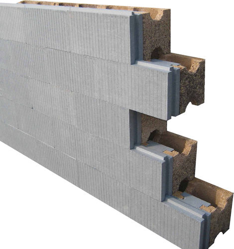 Blocco cassero in legno cemento - HI (HAUTE ISOLATION) - FIXOLITE - per muro / isolante / ignifugo
