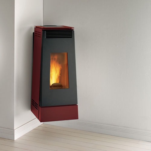 Termostufa a pellet - LINEA XW - Caminetti Montegrappa - contemporanea / in acciaio
