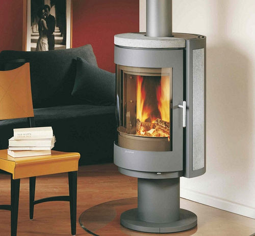 Stufa a legna - R3S FENIX-S - Color Emajl Doo - contemporanea / in pietra