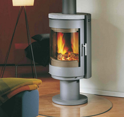 Stufa a legna - R3 FENIX - Color Emajl Doo - contemporanea / in pietra