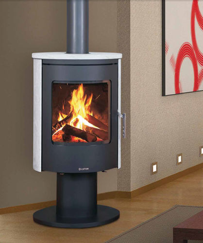 Stufa a legna - D6 SOLO SD  - Color Emajl Doo - contemporanea / in metallo / girevole